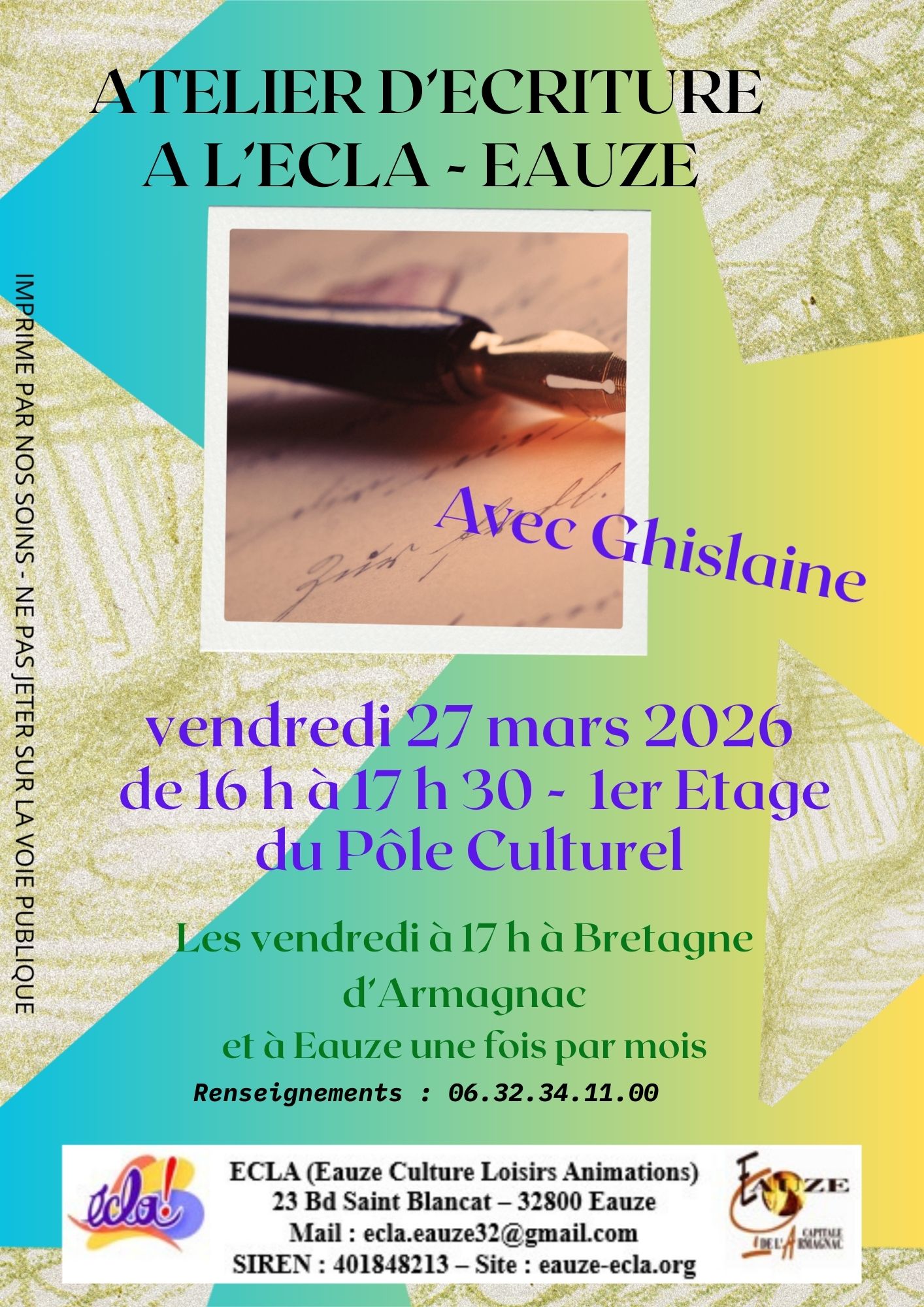 ATELIER ECRITURE(5) 27 mars