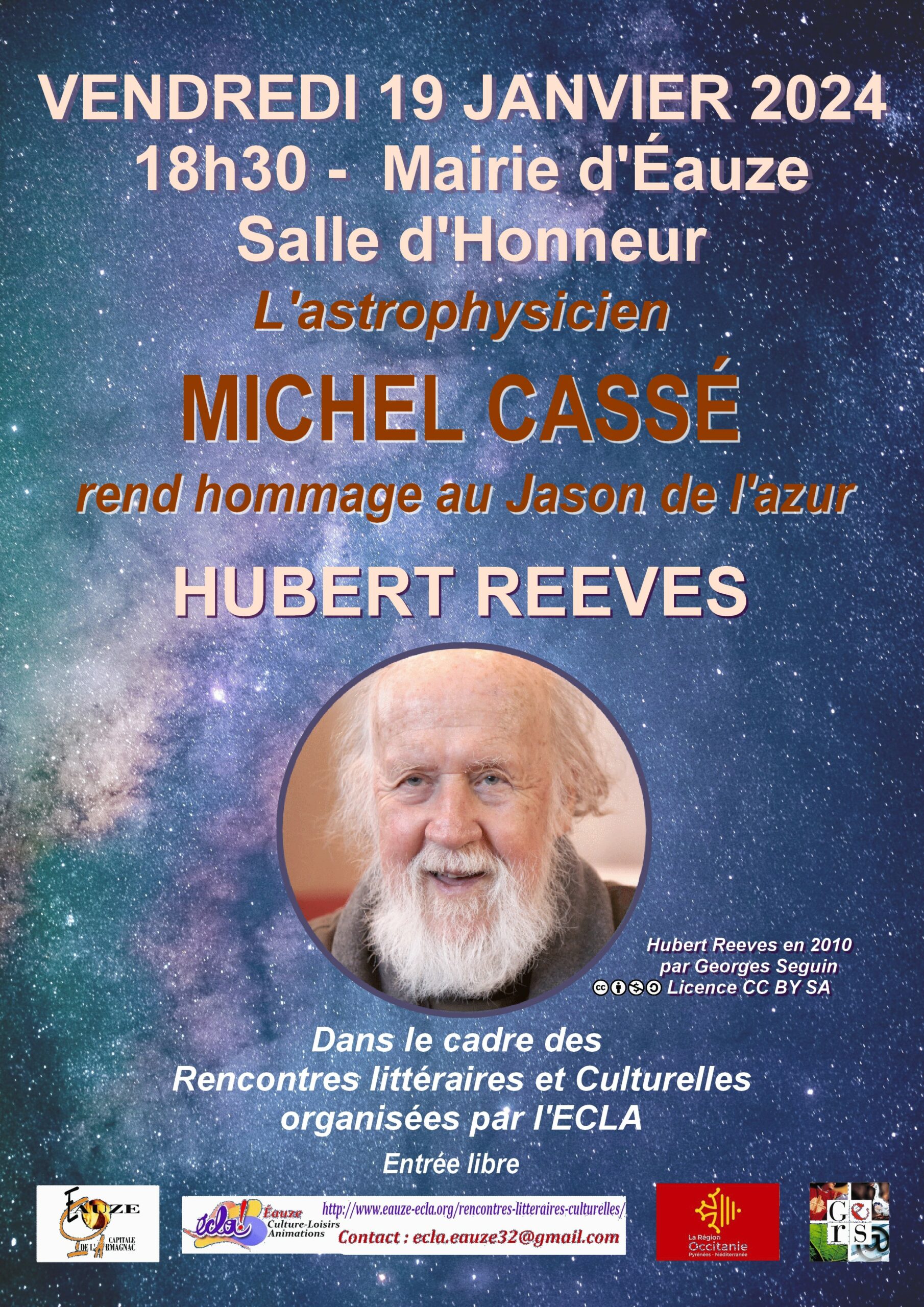 affiche Michel Cassé 19 janvier 2024